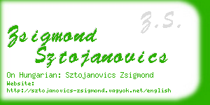 zsigmond sztojanovics business card